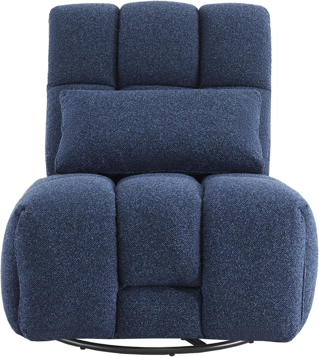 Watson & Whitely Oversized Power Recliner Chair for Adults, Swivel Rocker Recliner Chair with Lumbar Support, Ultra-Comfy Glider Recliner for Living Room Theater Seating Single Sofa, Navy