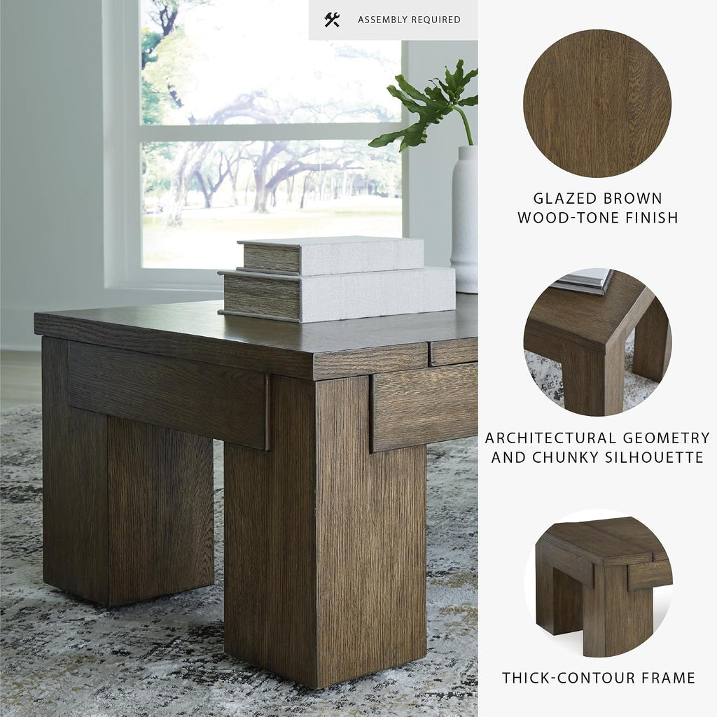 Signature Design by Ashley Rosswain Contemporary Lift-Top Coffee Table, Dark Brown