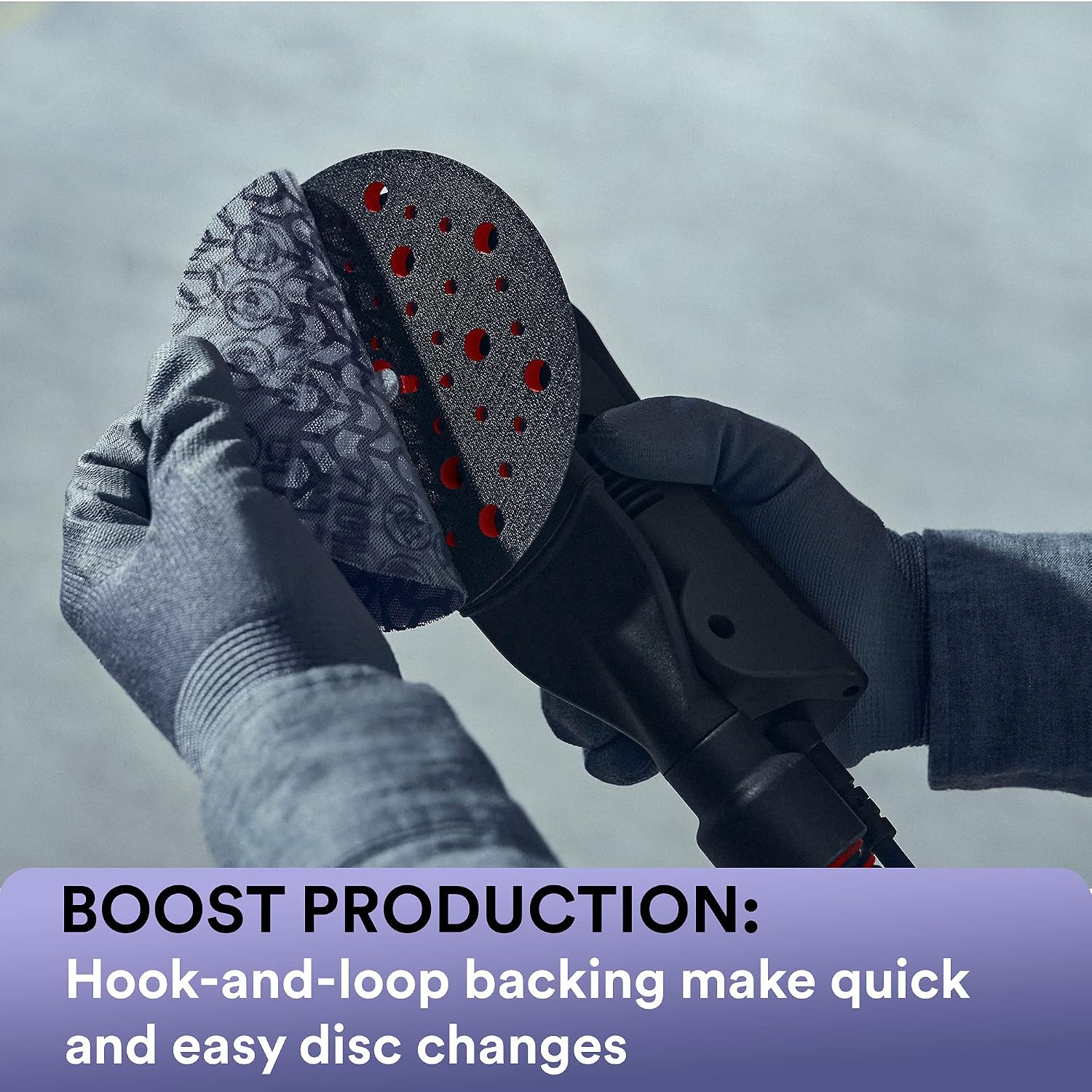 3M XtractNet Disc 710W, 5 in, 12 Piece Multi-Pack Hook and Loop Sanding Discs, 80+, 120+, 180+, 220+, 240+, 320+, Virtually Dust-Free, Assorted Grades, 88518, Case of 20,Purple