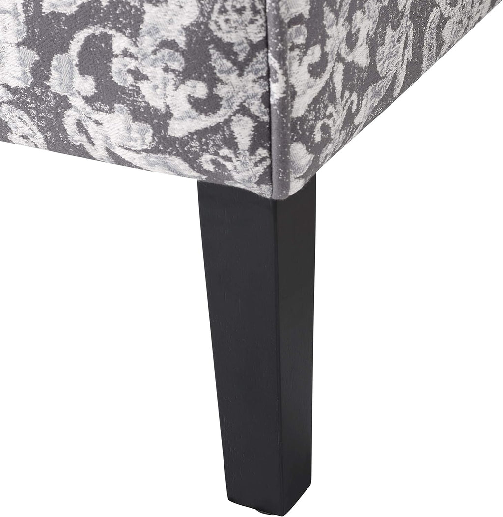 Linon Coco Accent Chair, Gray Damask