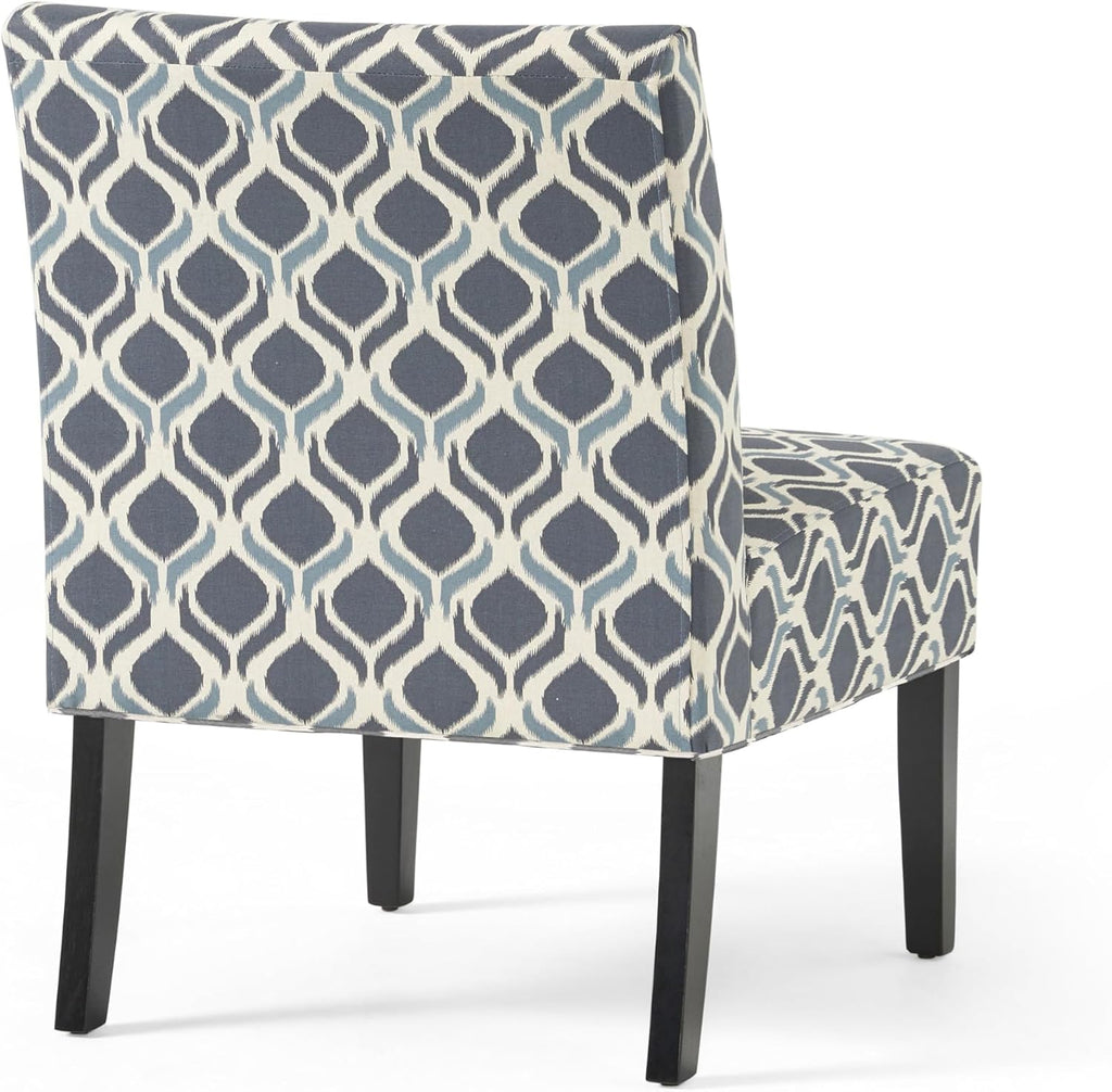 Christopher Knight Home Kassi Fabric Accent Chairs, 2-Pcs Set, Blue / Navy