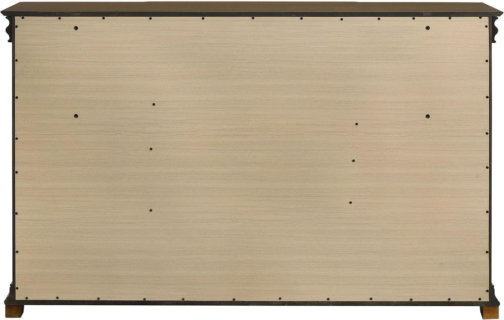 Coaster Home Furnishings - Garland - Wood - 11-Drawer Bedroom Dresser Cabinet with Two Hidden Drawers, Cedar-Lined Bottom Drawers and Traditional Style - Bedroom - Brown Cherry - 205303