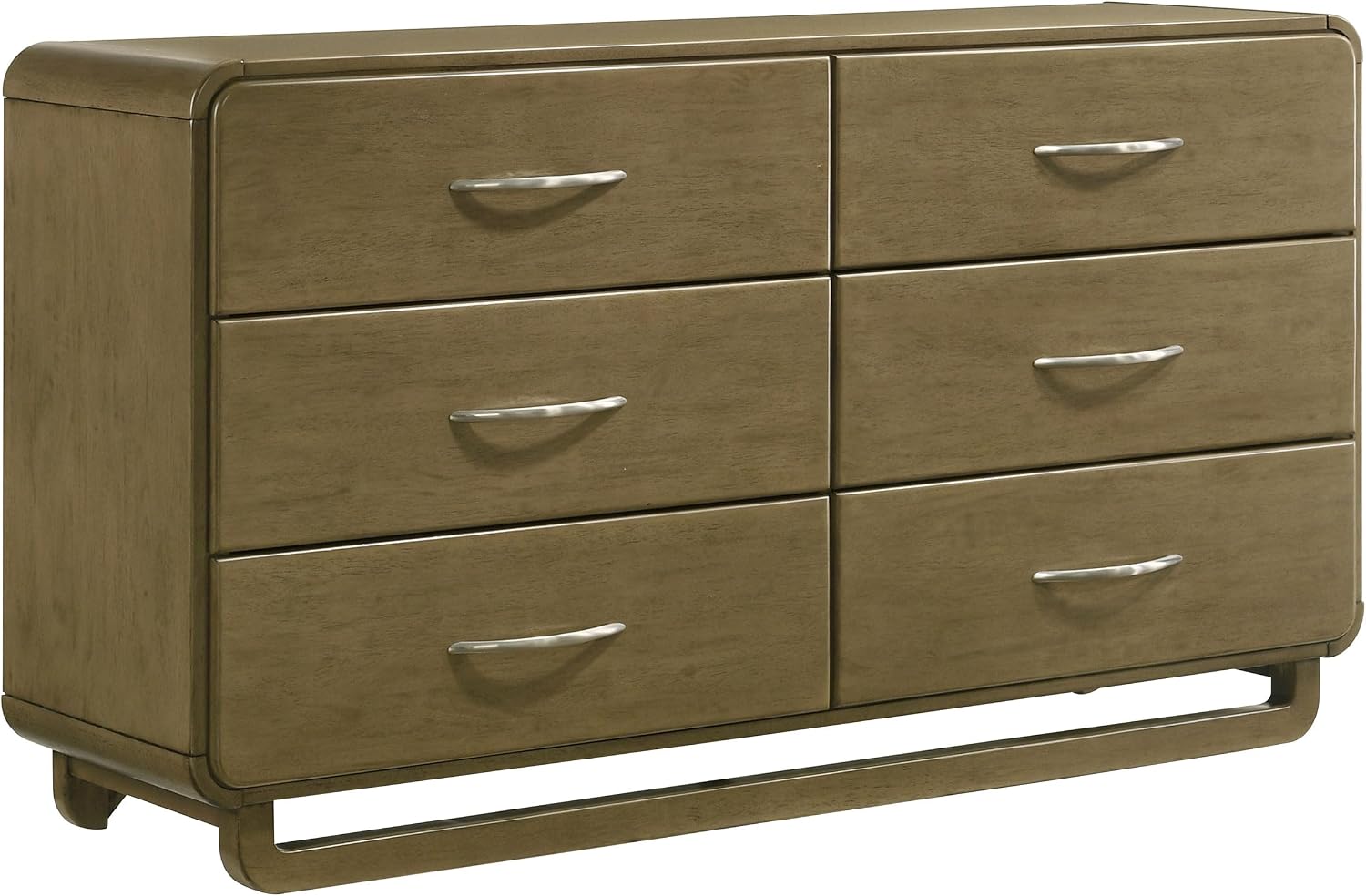 Coaster Home Furnishings - Amsbury - Wood - 6-Drawer Dresser with Metal Extension Glides, Matte Nickel Hardware, Rounded Corners and Transitional Style - Bedroom - Nutmeg - 224273