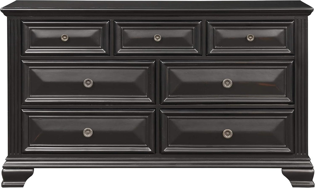 Roundhill Furniture Renova Vintage Black 7-Drawer Dresser