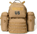 Akmax MOLLE II Medium Rucksack Military Tactical Backpack with Detachable Side Pouches & Upgraded Frame for Enhanced Comfort