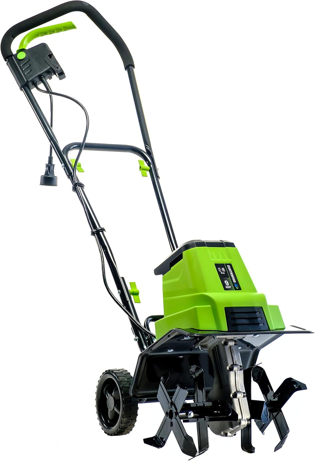 Earthwise TC70090 9-Amp 12-Inch Corded Electric Tiller/Cultivator, Green