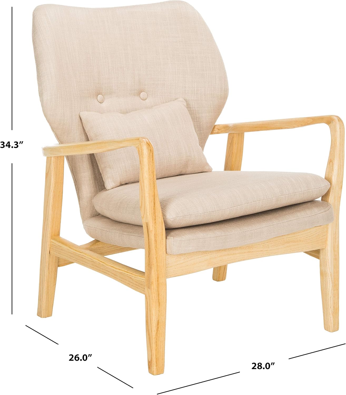 Safavieh Home Collection Tarly Burgundy and Natural Accent Chair