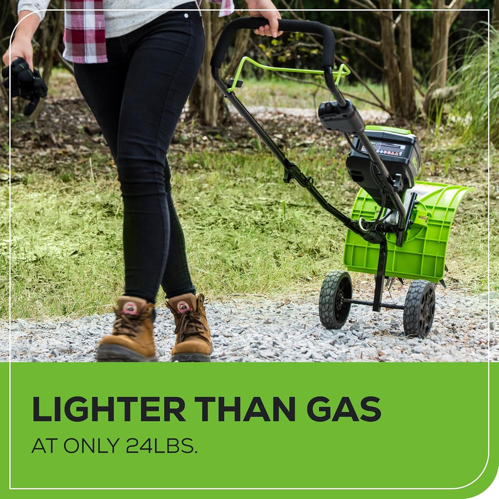 Greenworks 60V 8' Cordless Cultivator/Tiller + 4.0Ah Battery and Charger