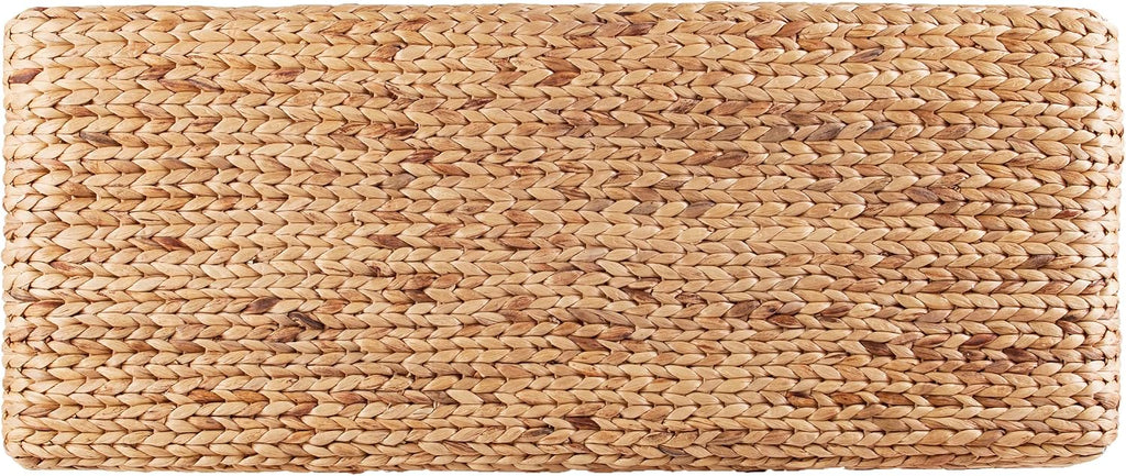 SEI Furniture Woven Coffee Table Bench, White