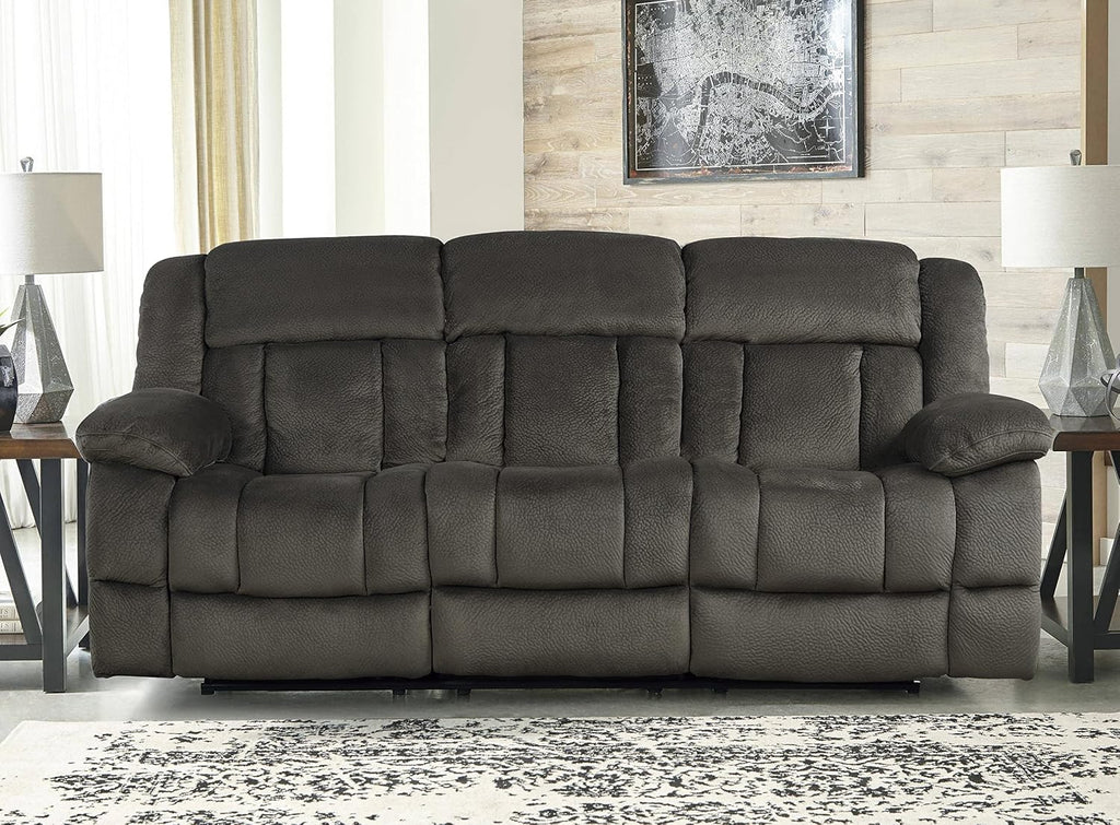 Lexicon Reclining Living Room Set, Manual Reclining Sofas, Couches for Living Room, Includes Reclining Sofa and Dual Glider Recliner Loveseat, 2-Piece Set, Chocolate