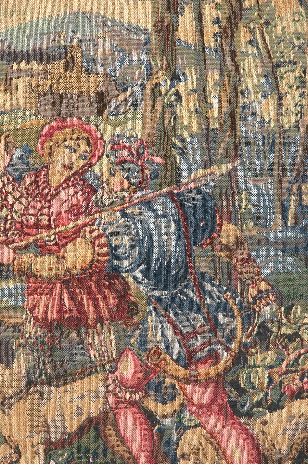 C Charlotte Home Furnishings Inc La Chasse Belgian Tapestry Wall Hanging | Viscose Cotton and Polyester Blend Wall Art | 45 in. x 69 in | Home Decor Accents