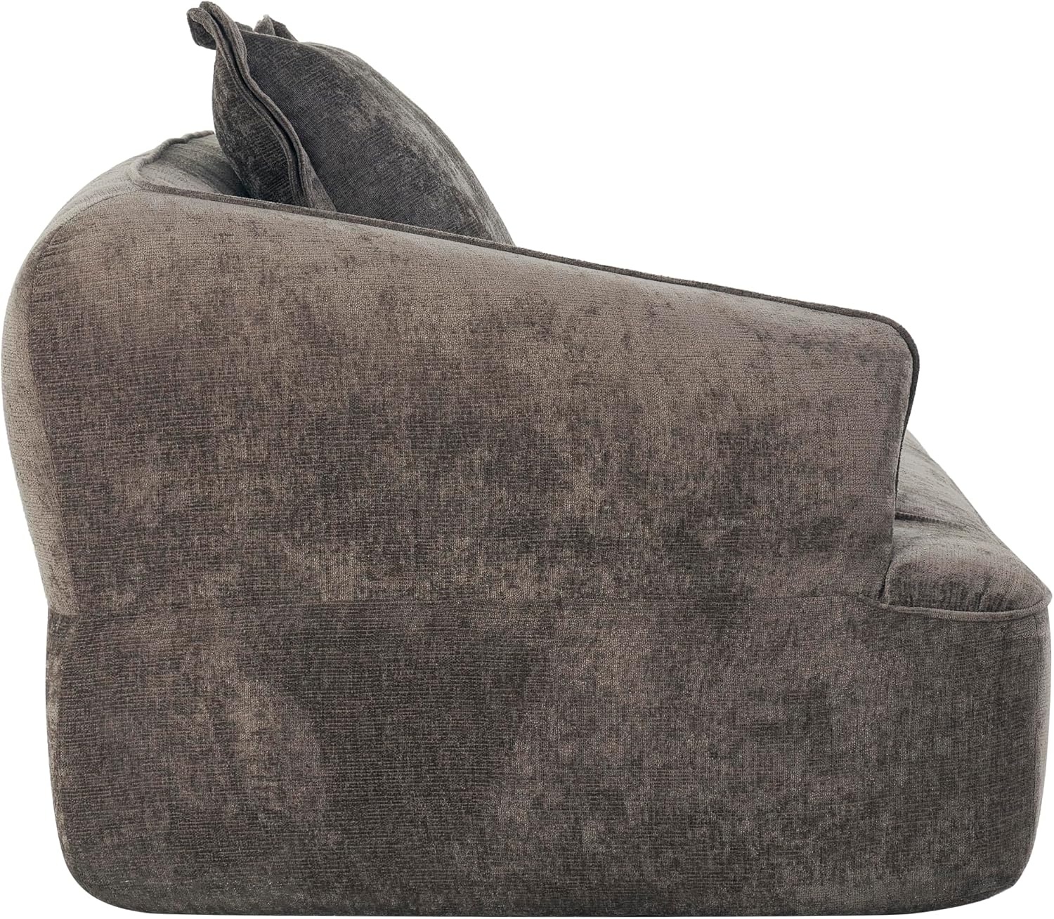 Christopher Knight Home Zacha 121' Modular L-Shape Sofa Couch with Chaise Lounge, Modern Boneless Sofa for Living Room, Fabric Upholstered Cloud Couch with Deep Seat, Dark Brown