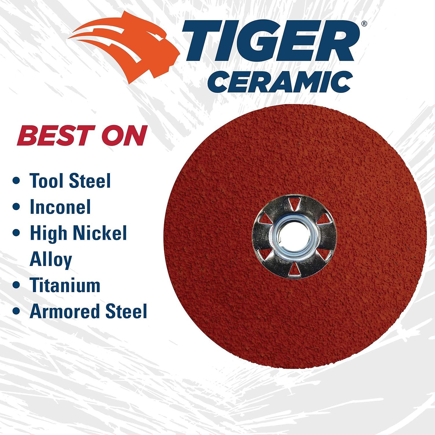 Weiler 69888 Tiger Ceramic Alumina Resin Fiber Sanding & Grinding Disc, 5' Diameter, 36 Grit, 5/8' - 11 Hub (Pack of 25)