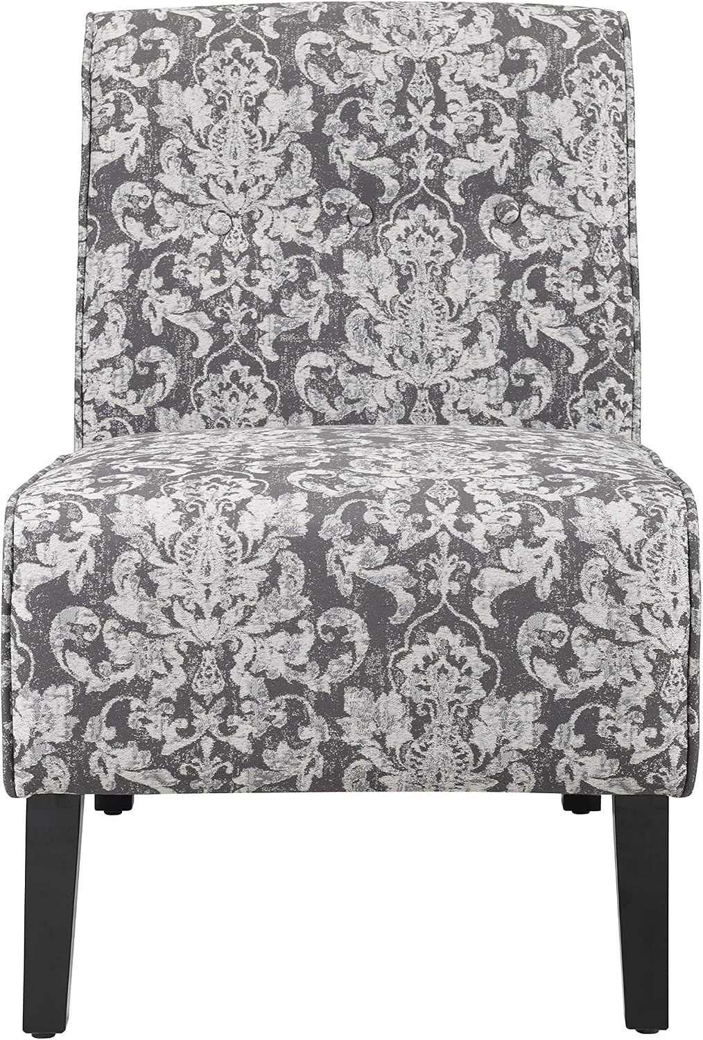 Linon Coco Accent Chair, Gray Damask