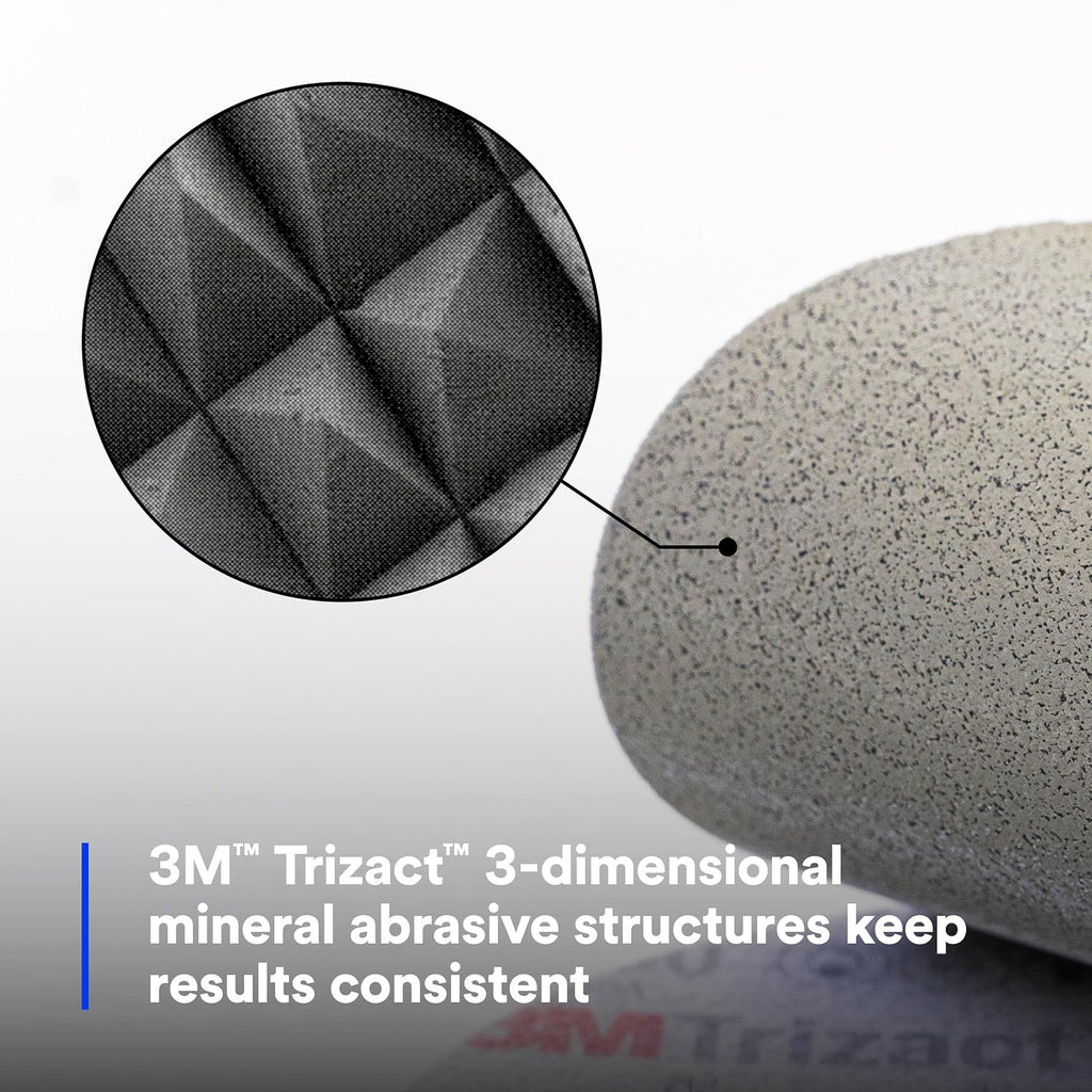 3M Trizact Hookit Foam Disc, 02085, 6 in, P3000, 15 Discs per Carton,Blue751 (Pack of 4)