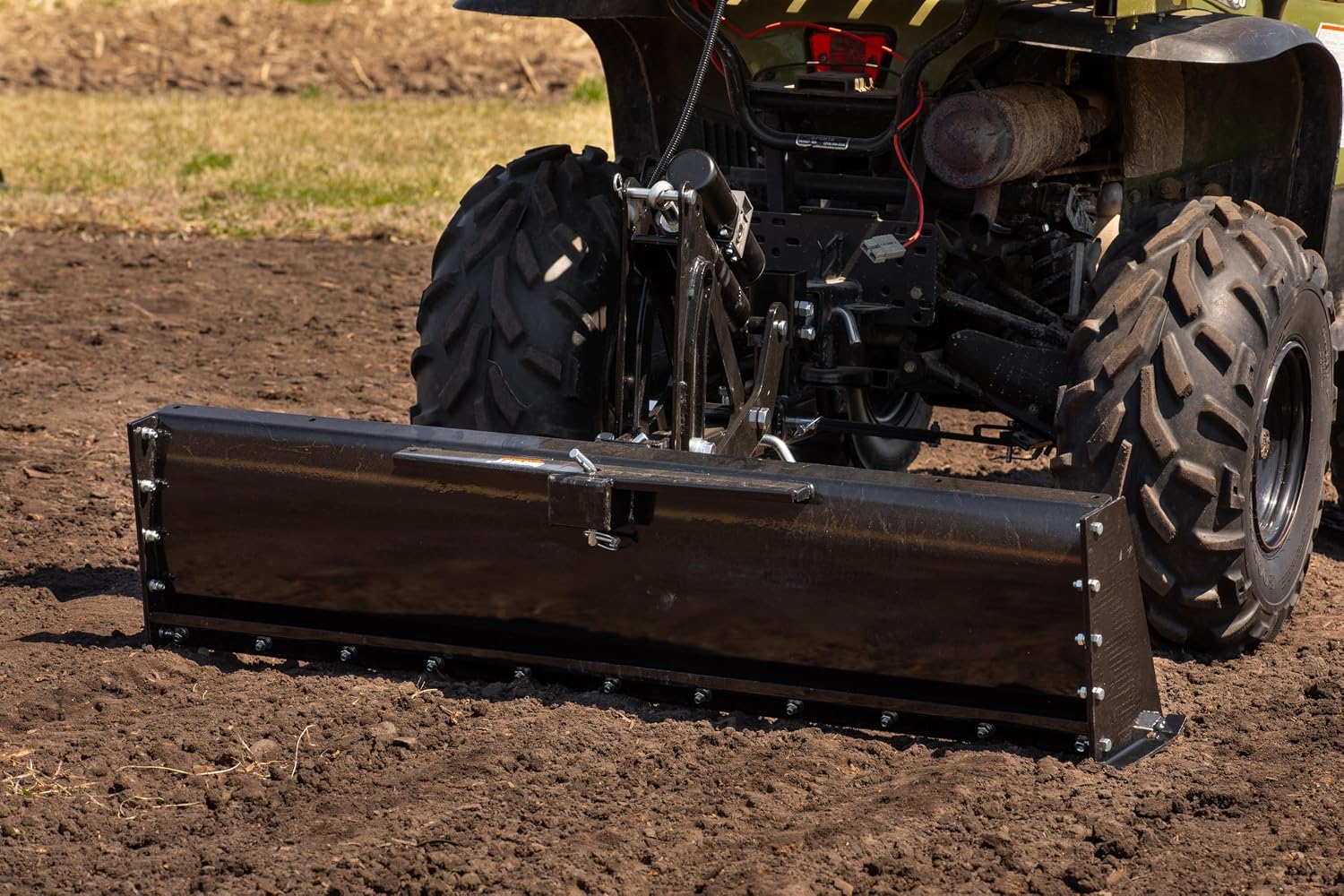 IMPACT IMPLEMENTS® 52' Grading Scraper Blade with Box Ends for ATV, UTV, & Lawn/Garden Tractors. Grade and Level Dirt for Preparing Seed Beds.
