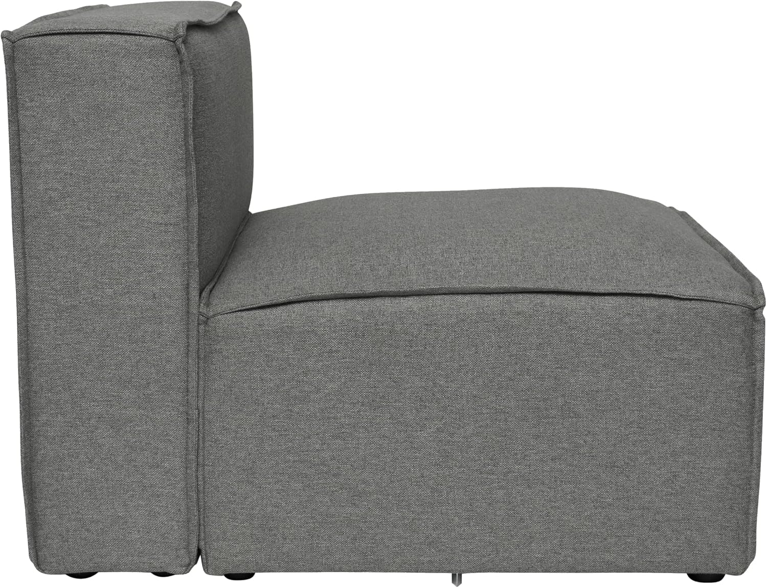 Flash Furniture Bridgetown Fabric Middle Chair Module for Sectional Sofa, Customizable Modular Couch Armless Middle Seat, Dark Gray