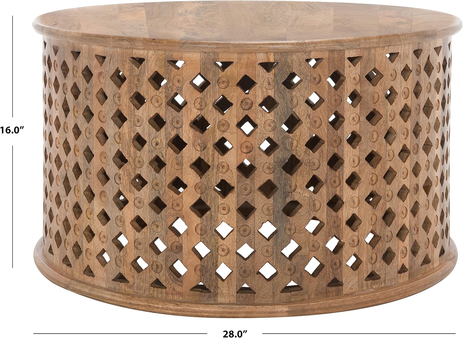 Safavieh Home Collection COF5301 Table, Burnt Natural