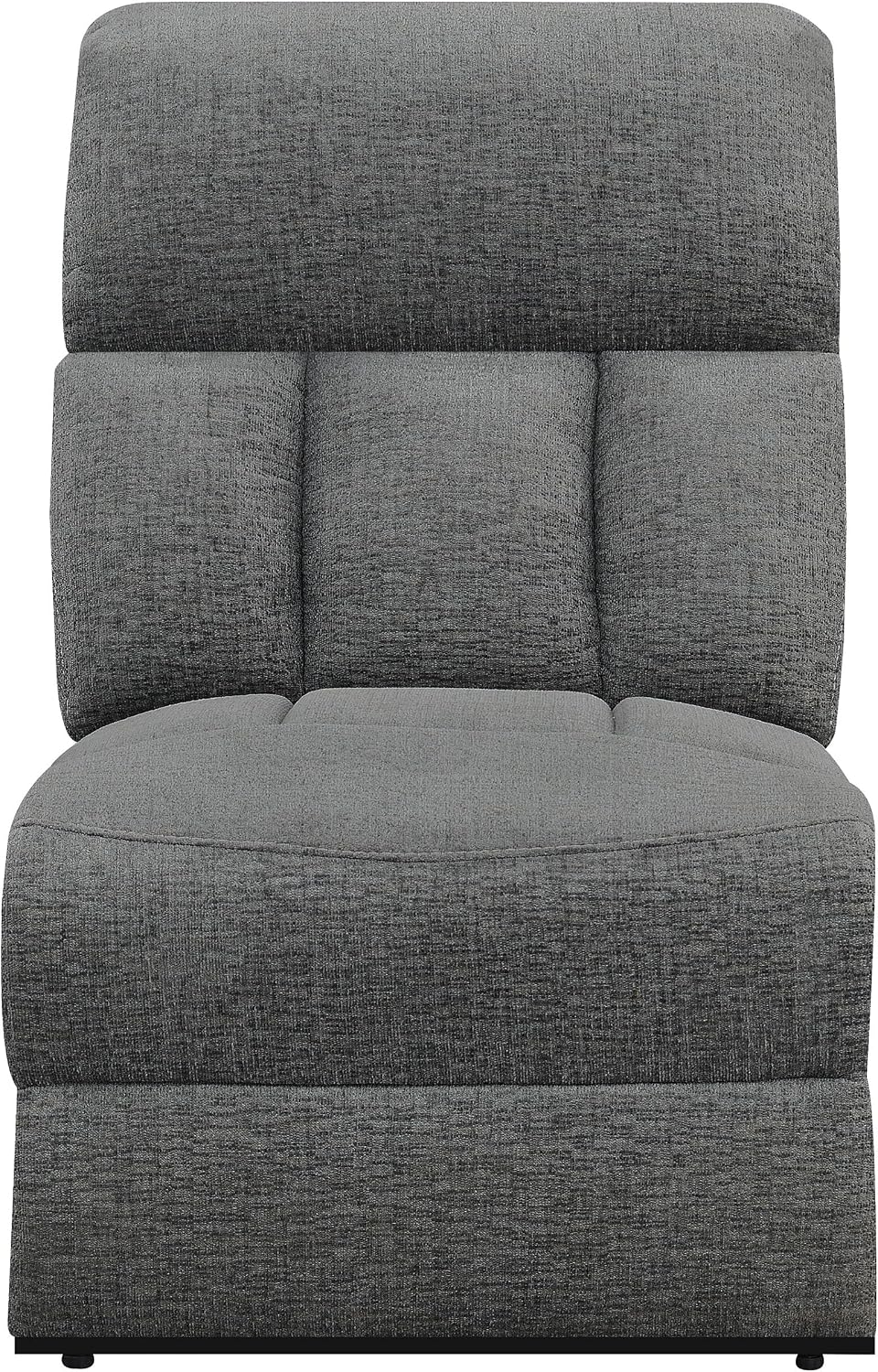 Coaster Home Furnishings - Bahrain - Upholstered Reclining Sofa with Dual Recliners, Pillowtop Arms, Tufting Accents and Transitional Style - Living Room - 99-Inch - Charcoal - 609541