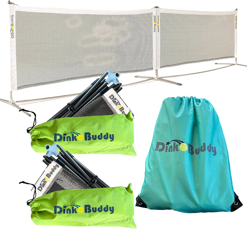 Mini Pickleball Net Set - Ultraportable, Fits in Backpack - 11-ft, 6-ft or 6-ft x 2-Pack Options, or 4-ft for Kids - Pickleball Net Portable Outdoor/Indoor Play - Sports Kit for Women, Men & Kids
