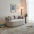 KEIKI 67' Sofa-in-a-Box Memory Foam 2-Seater Couch for Modern Home Offices, Deep-Seat Chenille Fabric Loveseat, No-Assembly Portable Sofa for Living Room, Apartment, Guest Room
