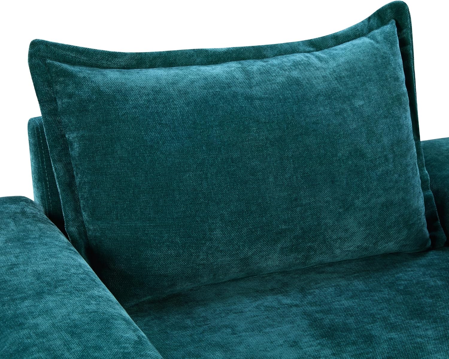 Christopher Knight Home Aylen Modern Chenille Upholstered Accent Chair with Wide Armrests, Wooden Living Room Club Chair, Bedroom Comfy Reading Chair with Back Pillow, Teal Green