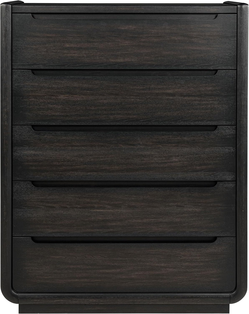 Coaster Home Furnishings - Leandro - Wood - 5-Drawer Chest with Recessed Pulls, Felt-Lined Top and Fully Enclosed Storage - Bedroom - Burnished Black - 222495