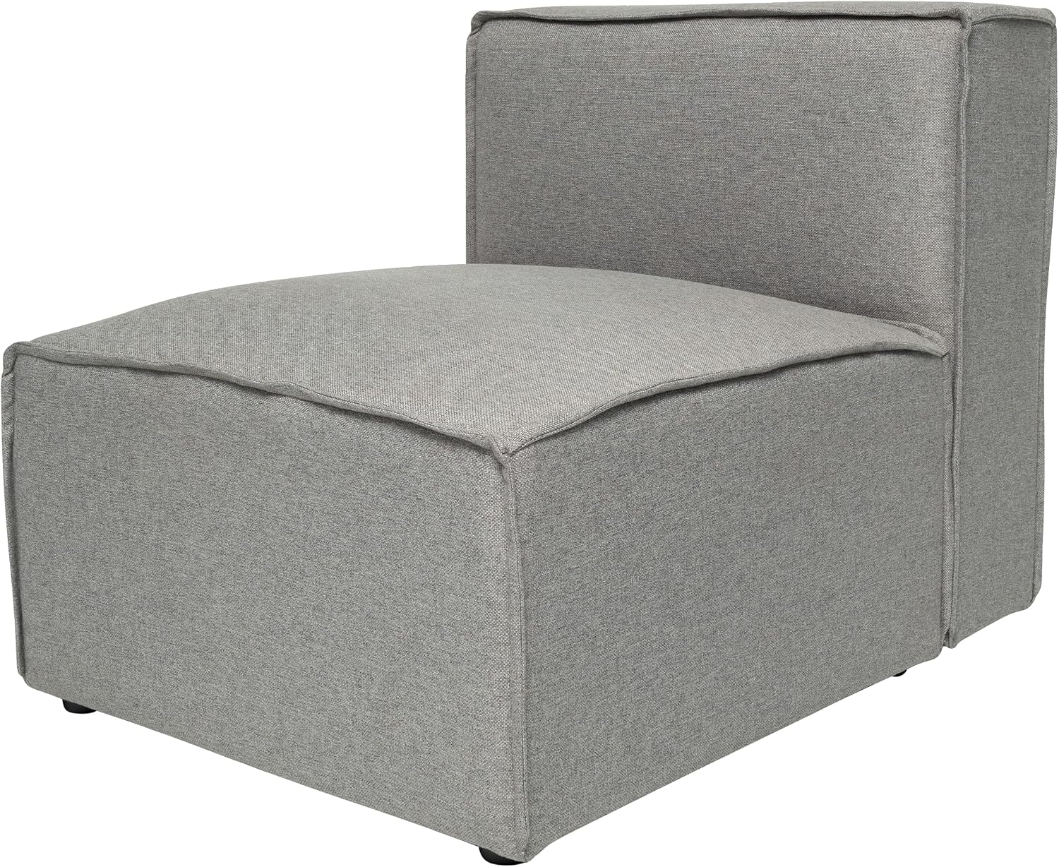 Flash Furniture Bridgetown Fabric Middle Chair Module for Sectional Sofa, Customizable Modular Couch Armless Middle Seat, Gray