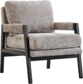 Roundhill Furniture Kelly Mid-Century Modern Chenille Upholstered Accent Armchair, Gray