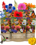 Bulk Wildflower Seeds Butterfly and Humming Bird Mix - 5 Pounds - Over 600,000 Open Pollinated Annual and Perennial Seeds