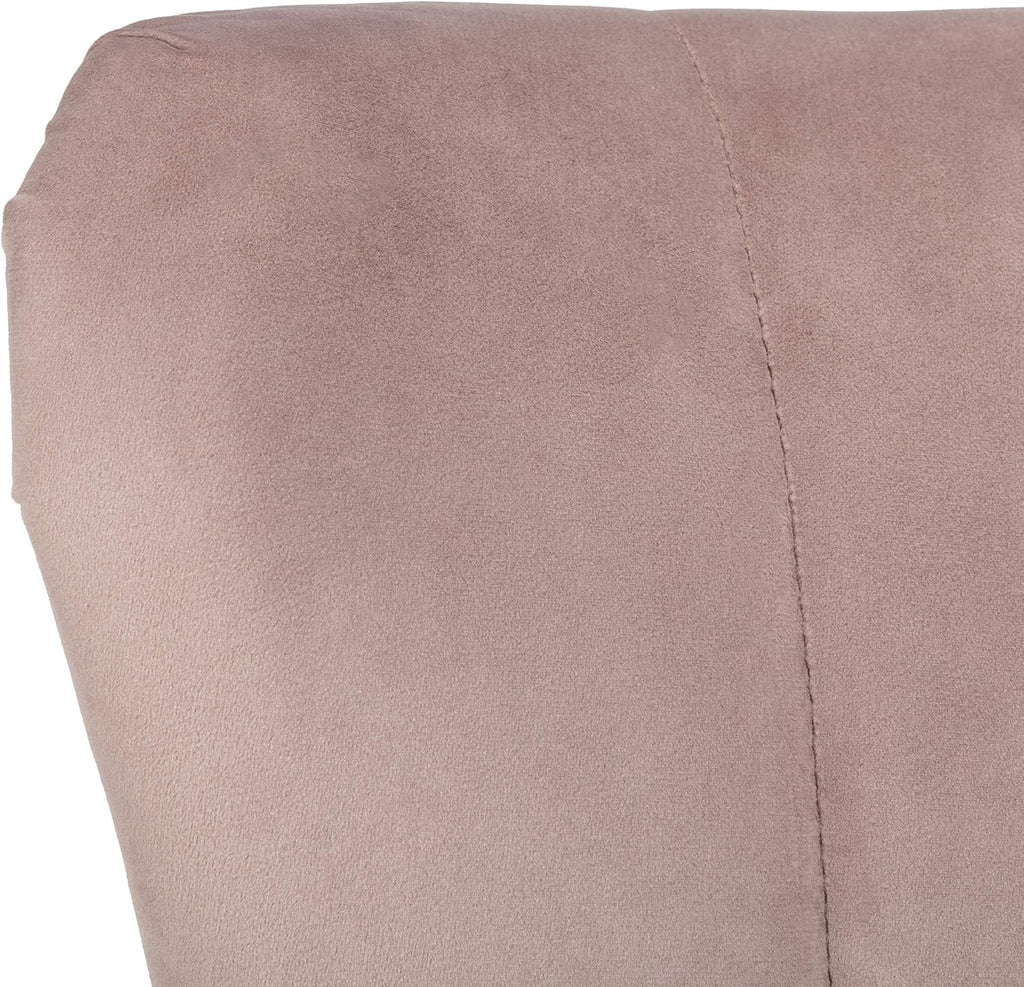 Safavieh Home June Retro Glam Mauve Velvet and Natural Accent Chair