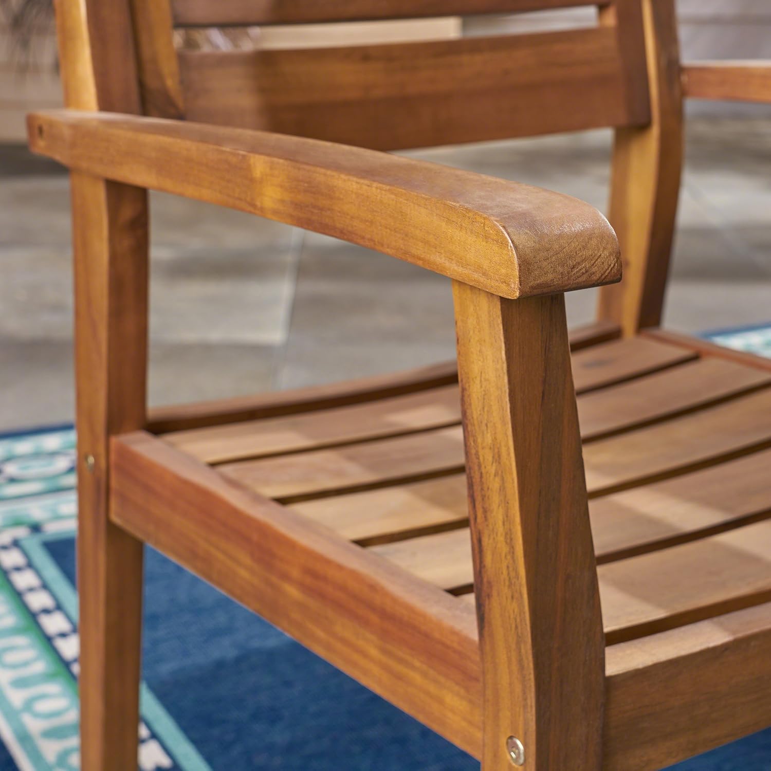 Christopher Knight Home Kuhn Outdoor 3 Piece Acacia Wood Bistro Set, Teak Finish