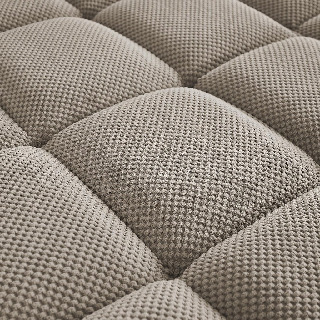 Eafurn Double Chaise Lounge Convertible Sleeper Chair Sofabed W/Storage and 6-Position Reclining Backrest, Modern Tufted Recliner Lounge Chaise Couch with Swivel Table & USB for Living Room