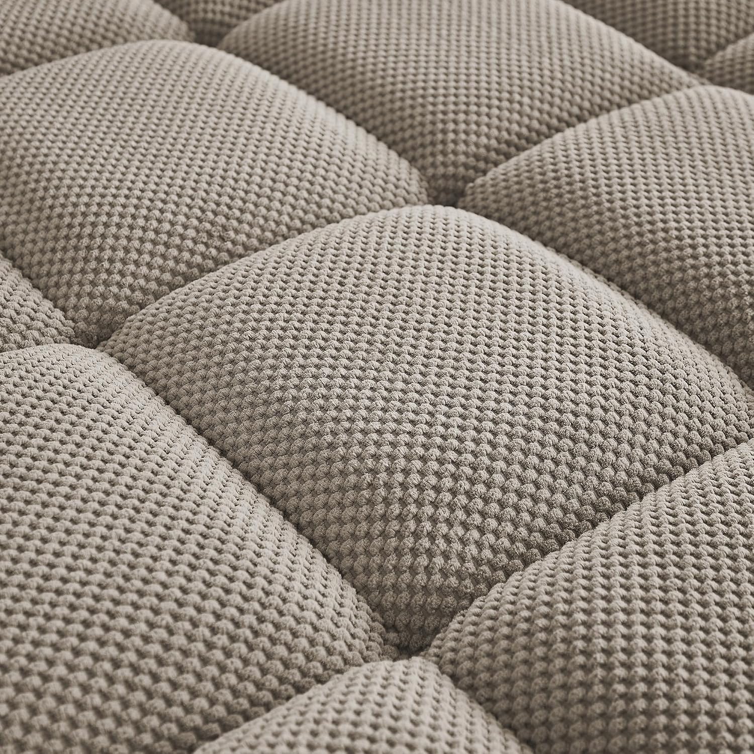 Eafurn Double Chaise Lounge Convertible Sleeper Chair Sofabed W/Storage and 6-Position Reclining Backrest, Modern Tufted Recliner Lounge Chaise Couch with Swivel Table & USB for Living Room