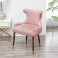 Lindale Contemporary Velvet Upholstered Nailhead Trim Accent Chair, Pink