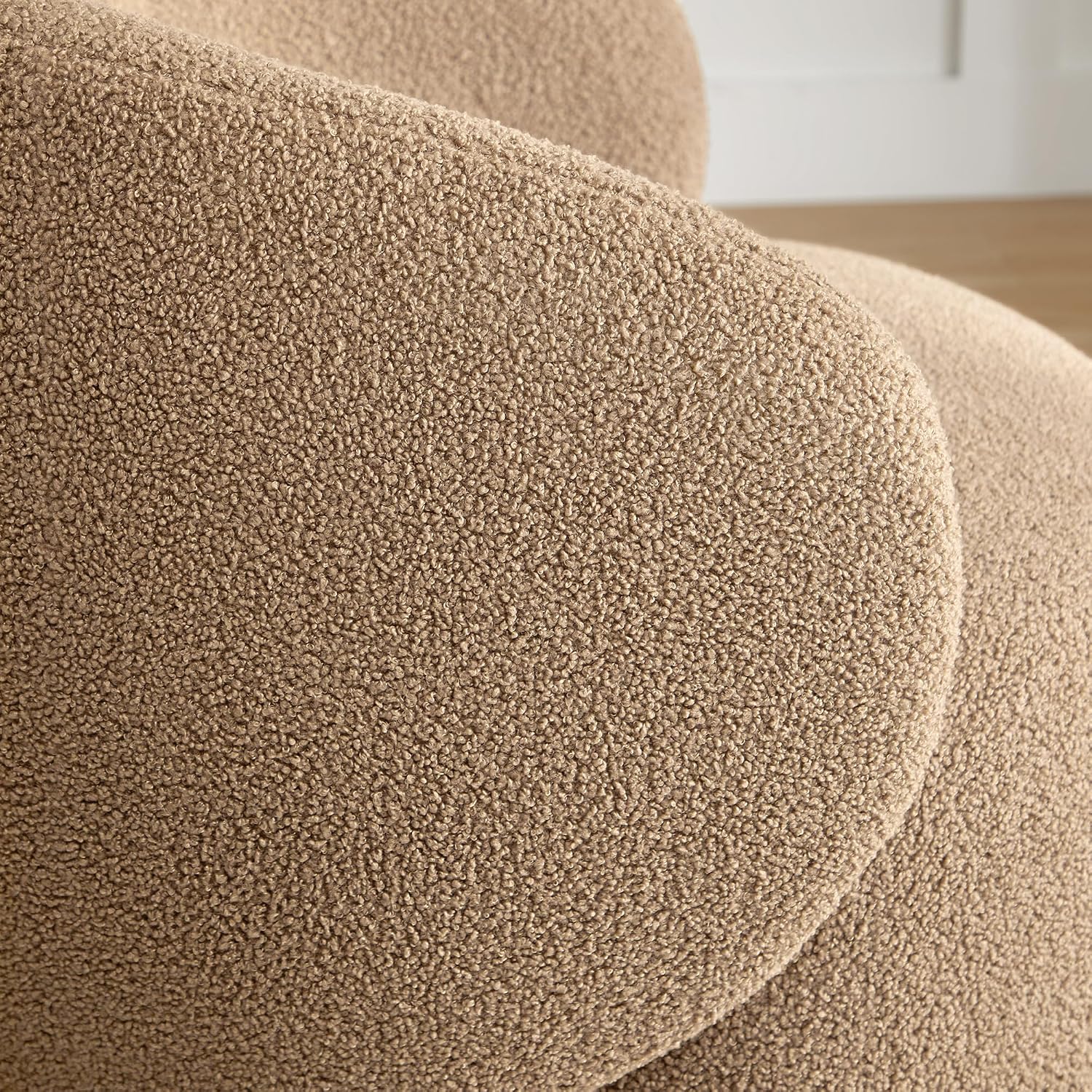 KISLOT Swivel Accent Chair Round Barrel Armchair Upholstered Performance Fabric for Living Room Bedroom Reading Waitingroom,2 PCS,Sand