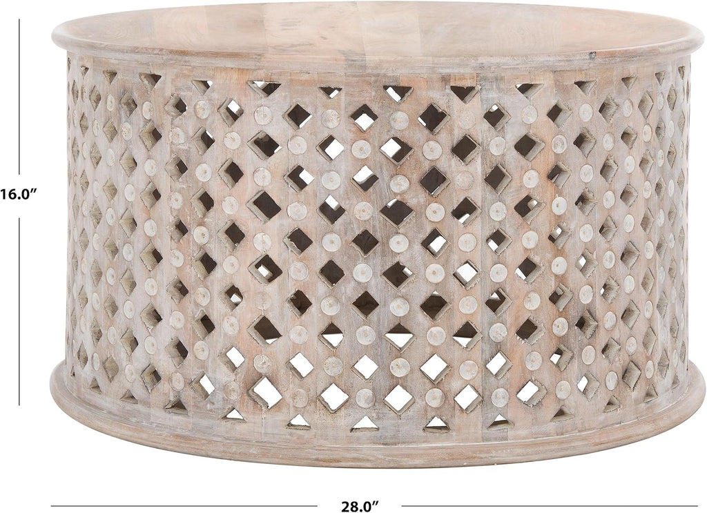 Safavieh Home Collection COF5301 Table, Burnt White
