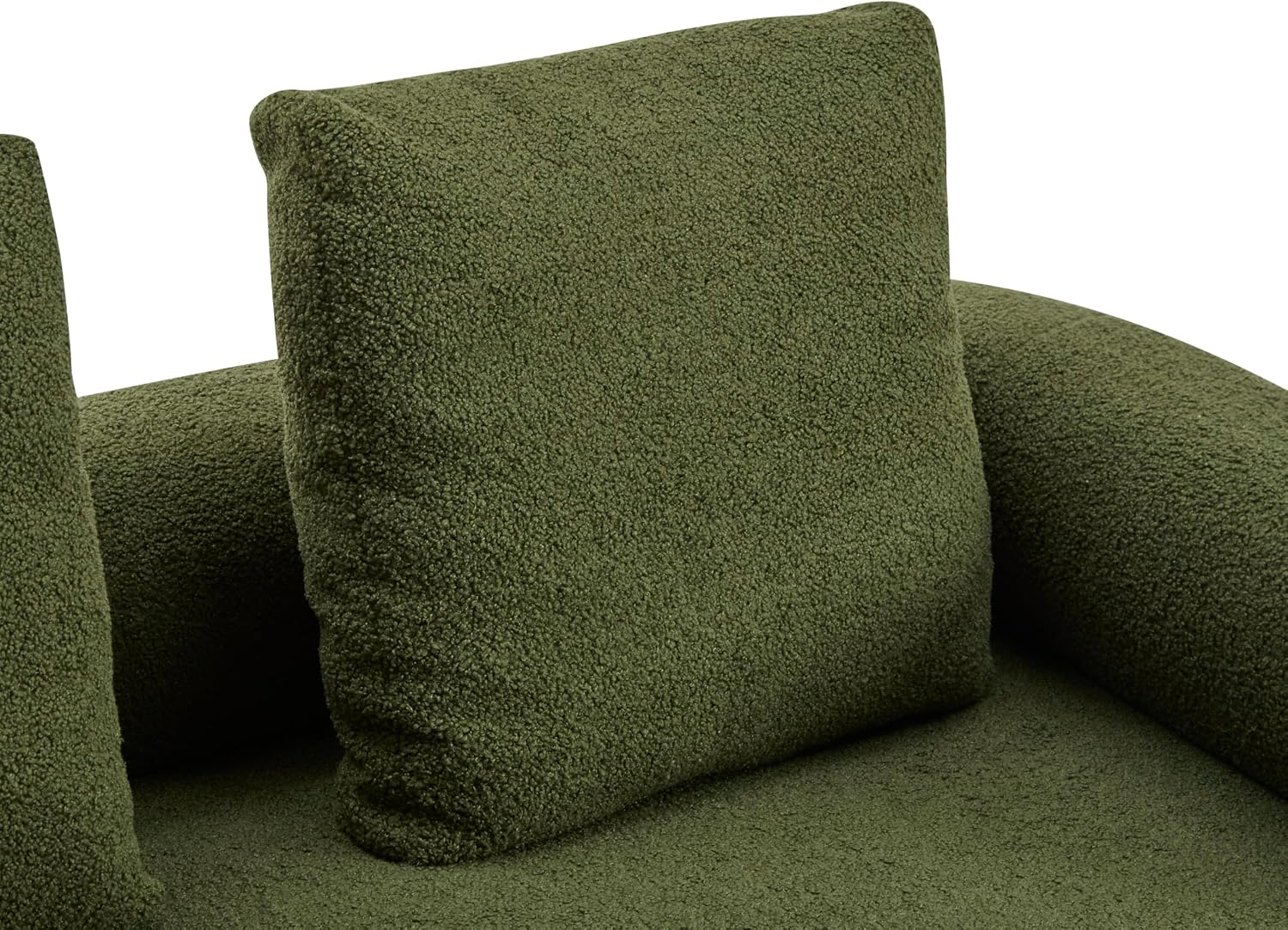 Christopher Knight Home Gilly 78' Modern Boucle Upholstered Sofa with Pillow, Oversized Comfy Cloud Couch with Wooden Frame, 3-Seater Sofa Couch for Living Room, Bedroom, Home Office, Olive Green