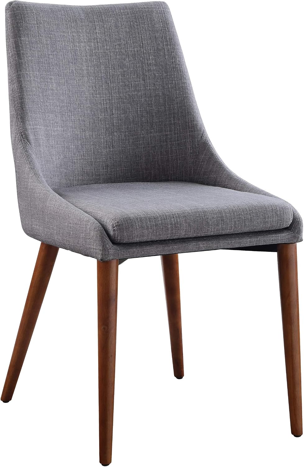 OSP Home Furnishings Palmer Mid-Century Modern Dining Accent Chair 2-Pack, Dove