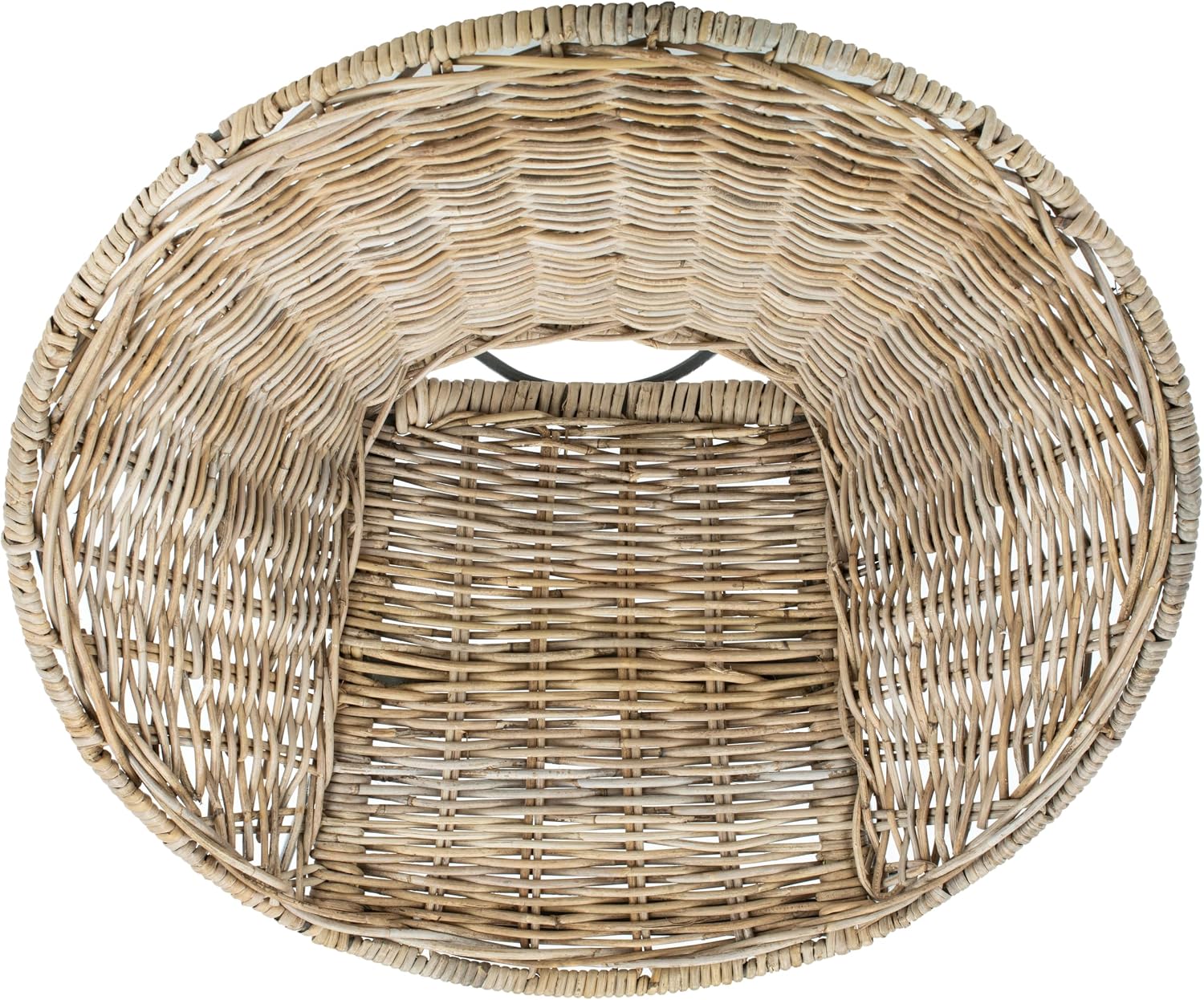 Safavieh Home Sierra Coastal Grey Wash Rattan and Dark Steel Round Accent Chair