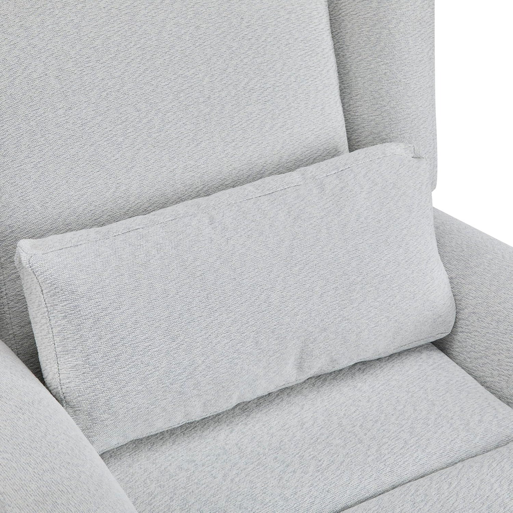 Christopher Knight Home Dolia Fabric Upholstered 360° Swivel Chair, Push-Back Power Recliner Chair, Iron Recliner Sofa with Rotation, Living Room Lounge Sofa, Adjustable Backrest, Gold + Light Grey