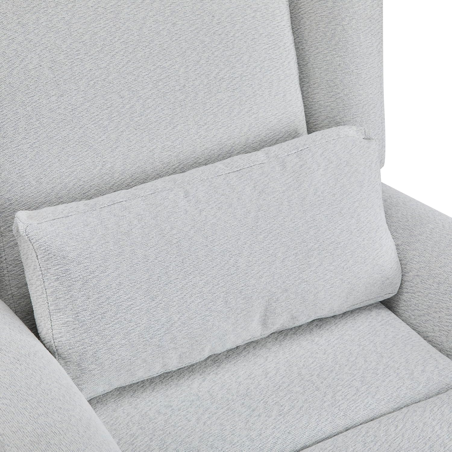 Christopher Knight Home Dolia Fabric Upholstered 360° Swivel Chair, Push-Back Power Recliner Chair, Iron Recliner Sofa with Rotation, Living Room Lounge Sofa, Adjustable Backrest, Gold + Light Grey