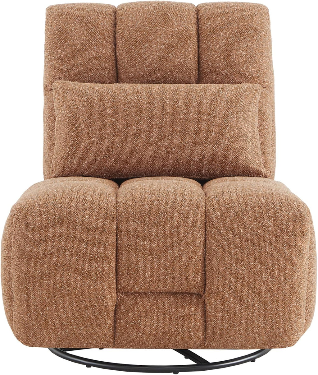 Watson & Whitely Oversized Power Recliner Chair for Adults, Swivel Rocker Recliner Chair with Lumbar Support, Ultra-Comfy Glider Recliner for Living Room Theater Seating Single Sofa, Terracotta