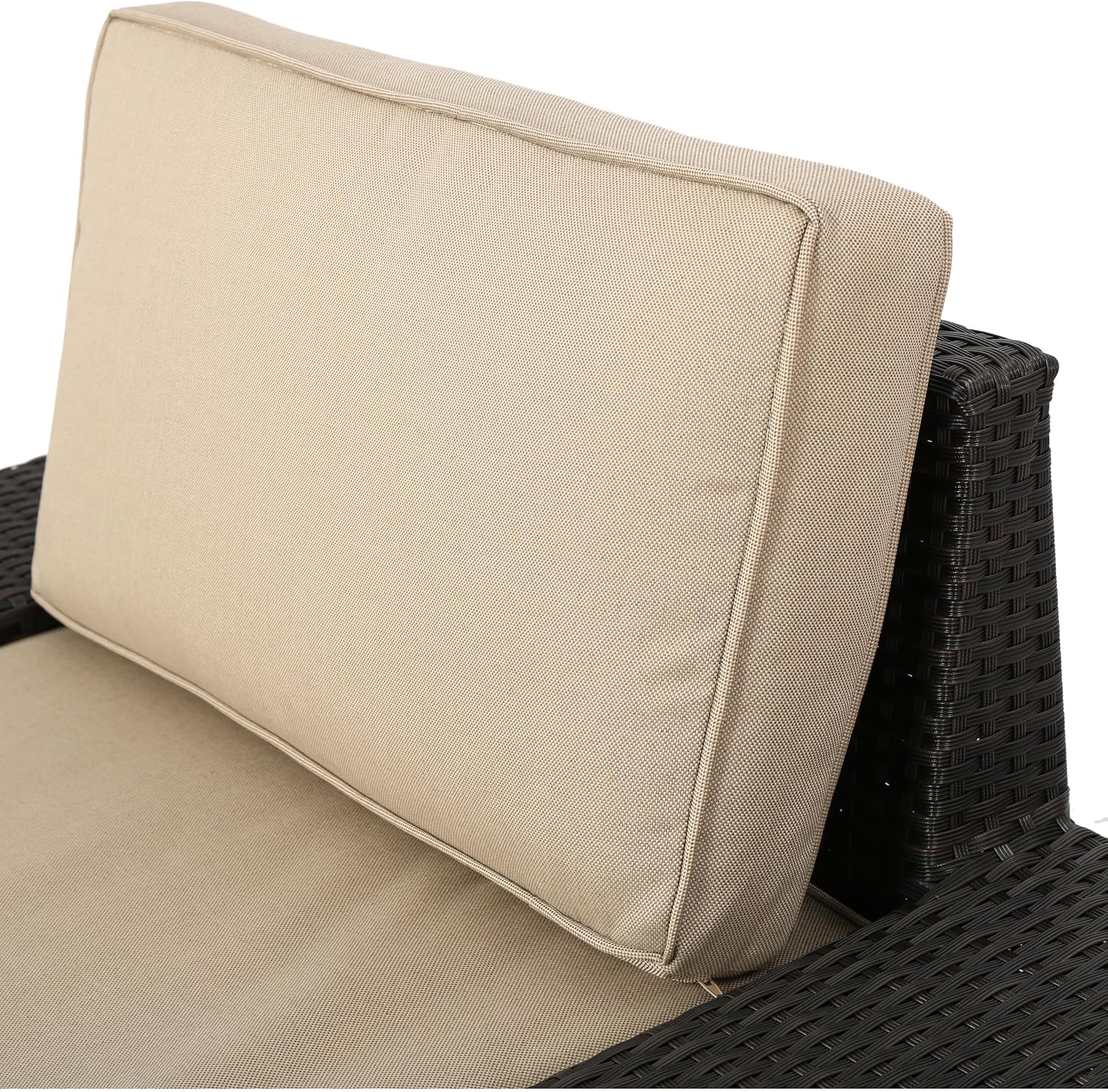 Christopher Knight Home Santa Cruz Outdoor Wicker Sectional Sofa Set with Water Resistant Cushions, 6-Pcs Set, Brown