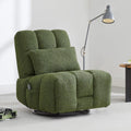 Watson & Whitely Oversized Power Recliner Chair for Adults, Swivel Rocker Recliner Chair with Lumbar Support, Ultra-Comfy Glider Recliner for Living Room Theater Seating Single Sofa, Olive