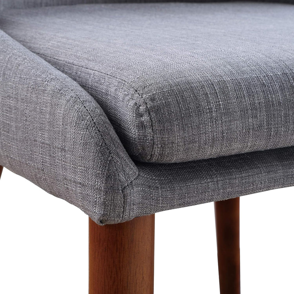 OSP Home Furnishings Palmer Mid-Century Modern Dining Accent Chair 2-Pack, Dove