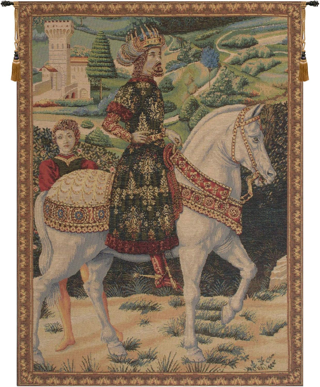 C Charlotte Home Furnishings Inc Melchior French Tapestry Wall Hanging | Viscose Cotton and Polyester Blend Wall Art | 38 in. x 28 in | Home Decor Accents
