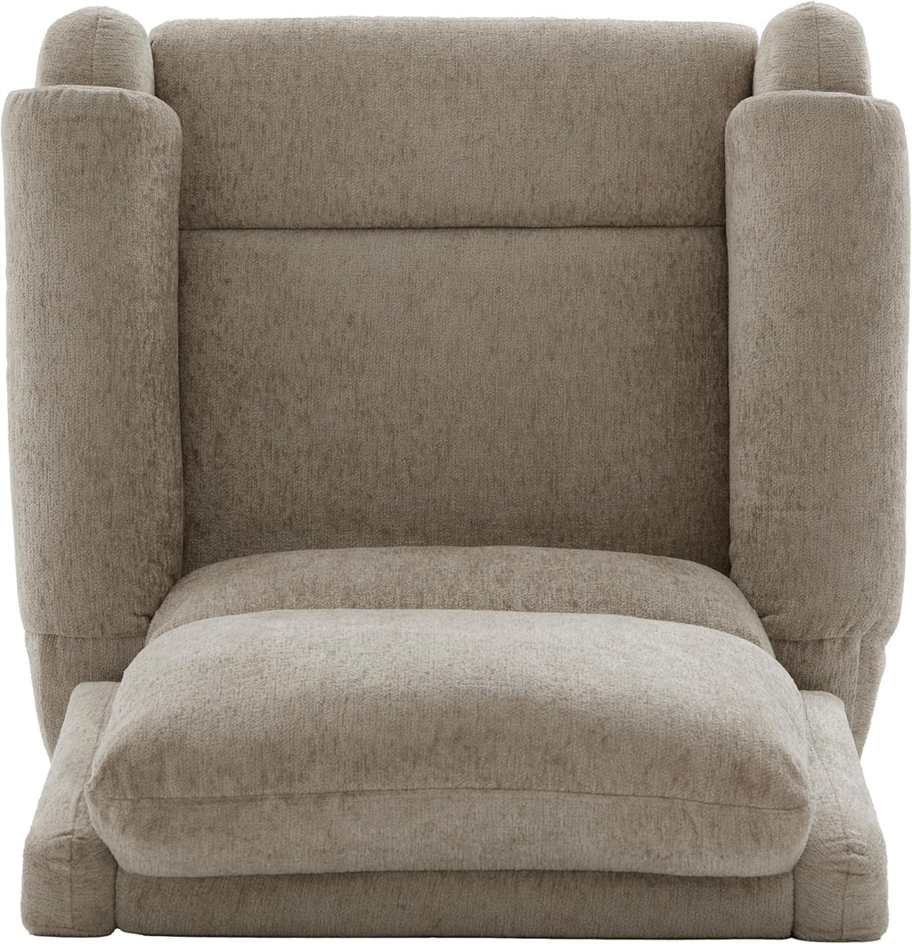 Christopher Knight Home Harper Massage Recliner Chair with 8 Modes, Chenille Upholstered Recliner Sofa, Swivel Massage Chair with a Side Storage Pocket for Living Room/Bedroom,Head Support,Light Brown