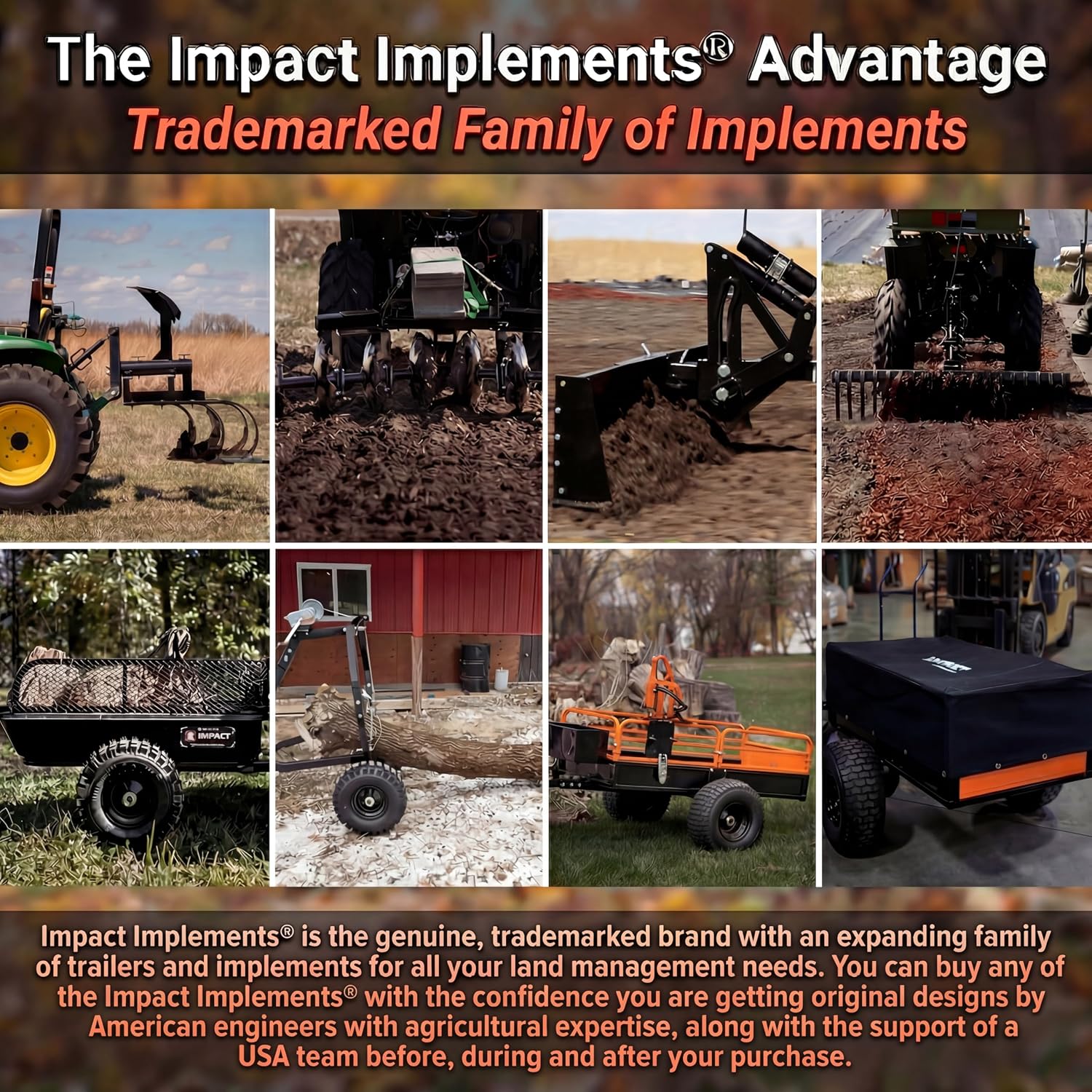 IMPACT IMPLEMENTS® 52' Grading Scraper Blade with Box Ends for ATV, UTV, & Lawn/Garden Tractors. Grade and Level Dirt for Preparing Seed Beds.
