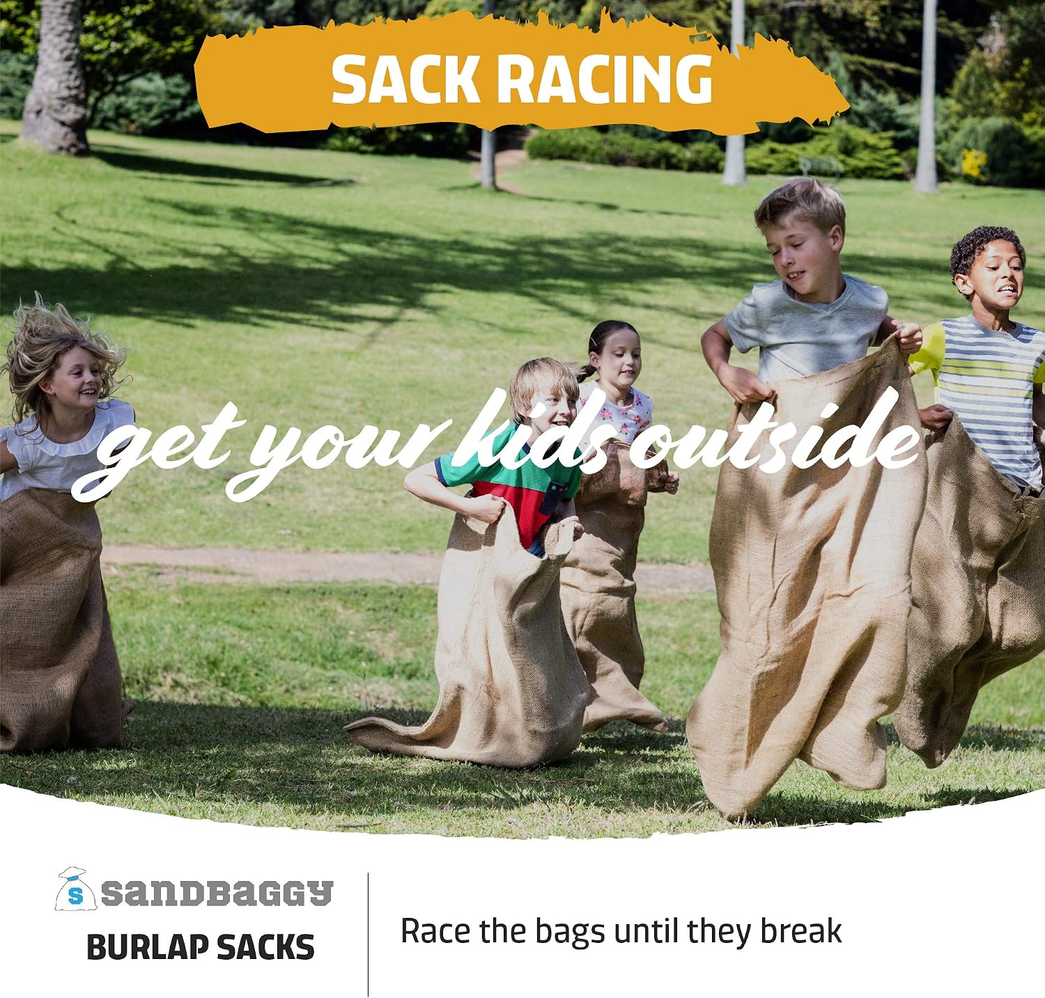 Sandbaggy Burlap Bags Large 24' x 40' - Potato Sack Race Bags for Kids & Adults | Perfect Birthday Party Game | Shrub & Plant Frost Protection - Food Grade (Pack of 20)